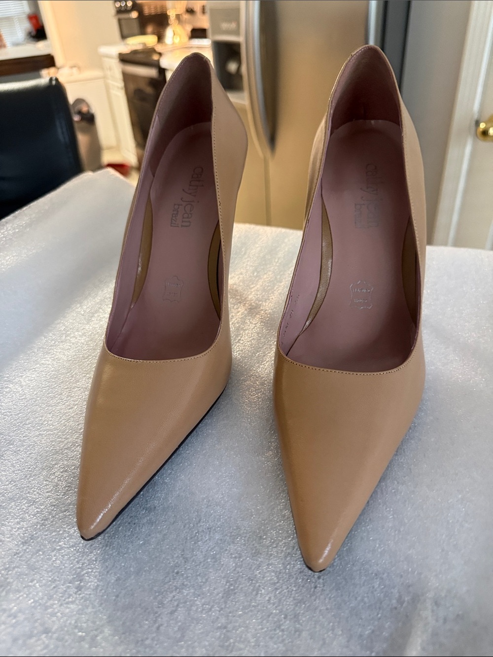 Cathy Jean Dumond Pointed-Toe Pumps in Nude
